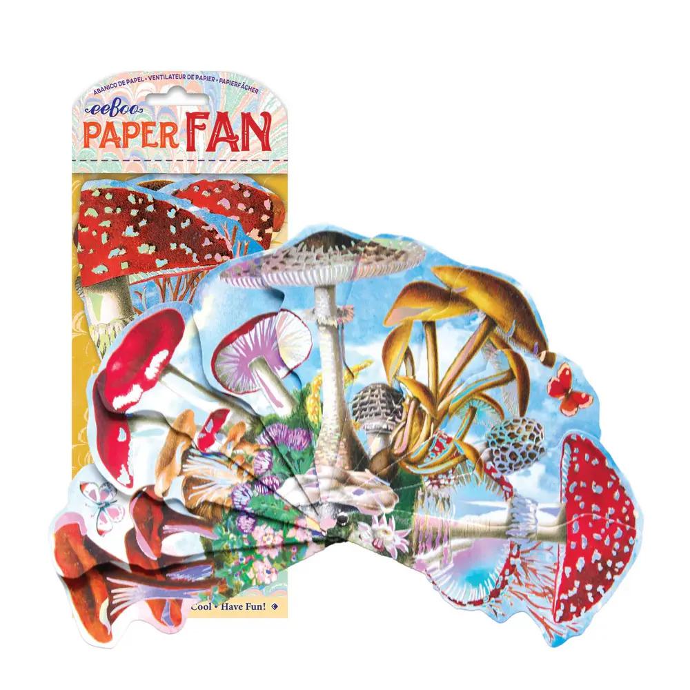 Eeboo, Origami, Papers & Kits, Art & School, Paper Fan, Mushrooms, 891942